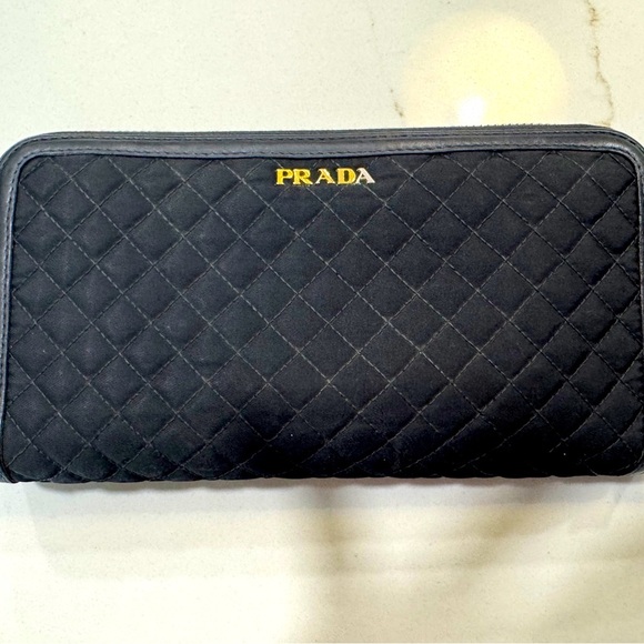 Prada Handbags - ✨ Prada Quilted Nylon Zip-Around Wallet - Black ✨